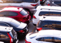 Cars parked in a lot