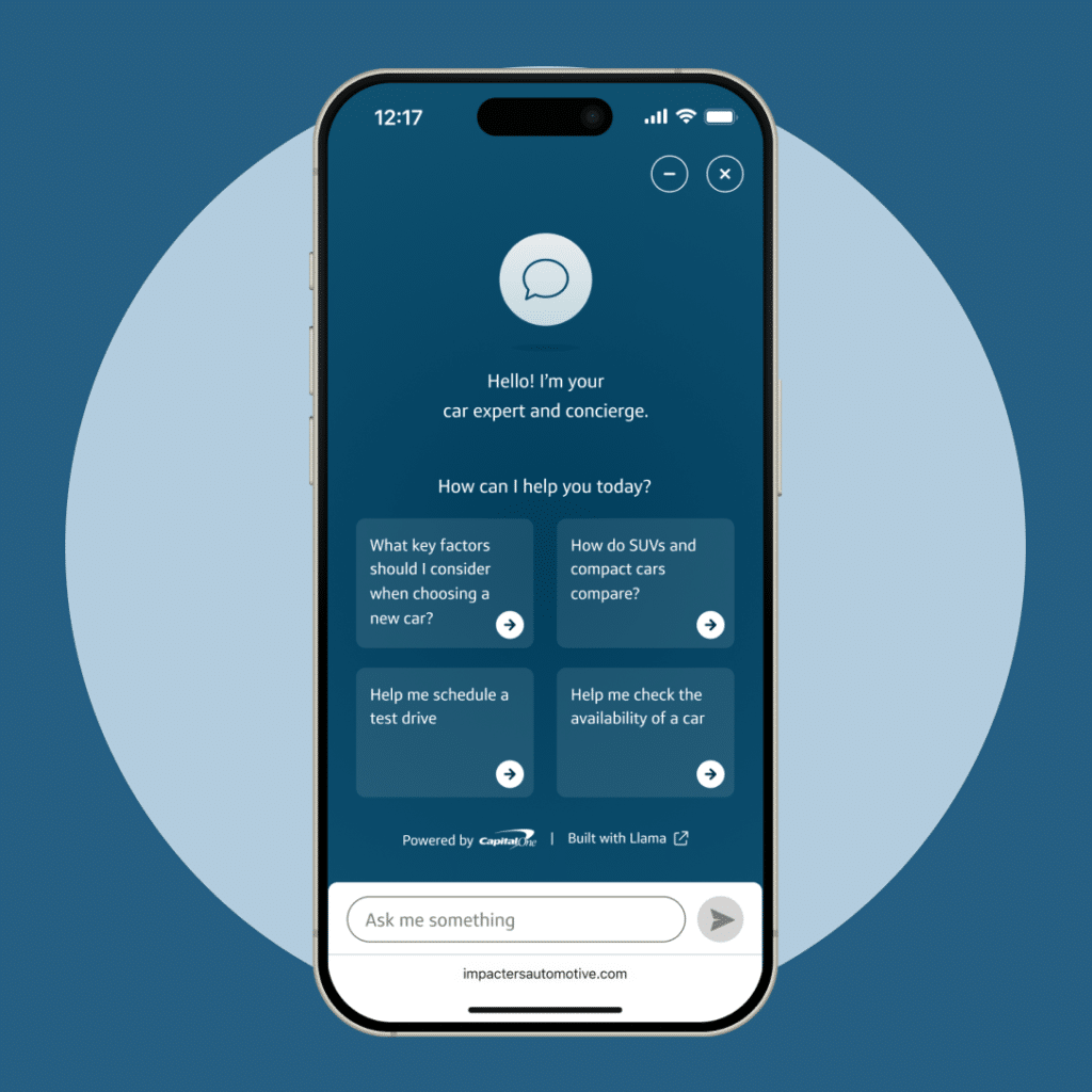 Concierge Chat capital one tool concept